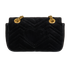 GG Marmont Bag, &pound;595, Handbags, Black, Velvet, Back view